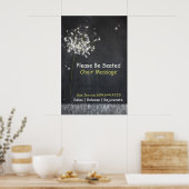 Chalkboard Dandelion  Business Poster (Keuken)