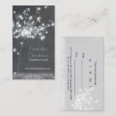 Chalkboard Dandelions Business Appointment Card Afsprakenkaartje (Voorkant / Achterkant)