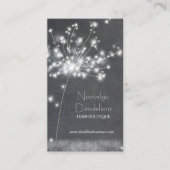 Chalkboard Dandelions Business Appointment Card Afsprakenkaartje (Voorkant)
