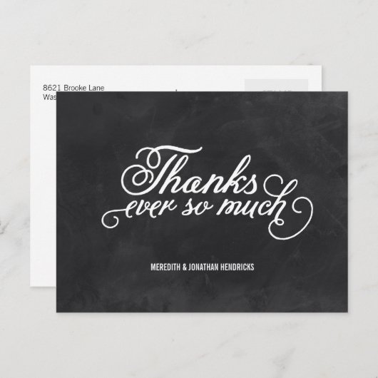 Chalkboard dank u briefkaart (Voorkant / Achterkant)