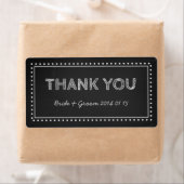 Chalkboard dank u huwelijkslabels etiket (Insitu)