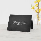 Chalkboard Dank u manuscript Kaart (Gele Bloem)