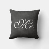 Chalkboard de heer Pillow Kussen (Achterkant)