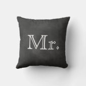 Chalkboard de heer Pillow Kussen (Achterkant)
