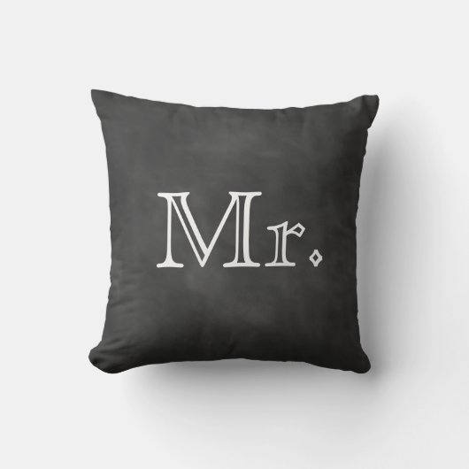 Chalkboard de heer Pillow Kussen (Voorkant)