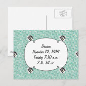 Chalkboard de heer Yellow en green Briefkaart (Voorkant / Achterkant)