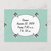 Chalkboard de heer Yellow en green Briefkaart (Voorkant)