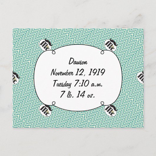 Chalkboard de heer Yellow en green Briefkaart (Voorkant)