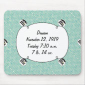 Chalkboard de heer Yellow en green Muismat (Voorkant)