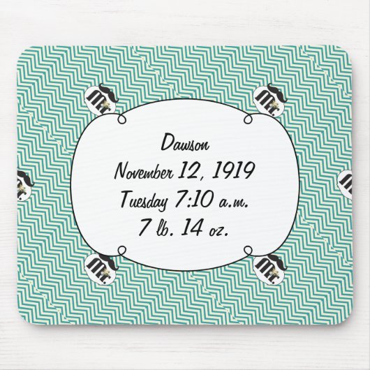 Chalkboard de heer Yellow en green Muismat (Voorkant)