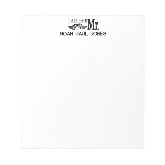 Chalkboard de heer Yellow en Green Zigzag Chevron Notitieblok (Voorkant)