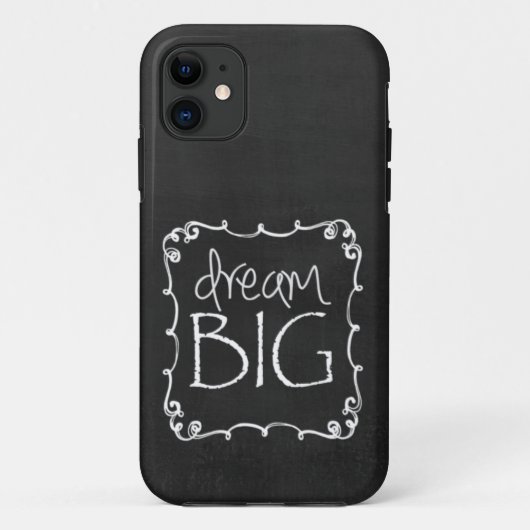 Chalkboard Design DREAM BIG Custom iPhone 5 S Hoes (Achterkant)