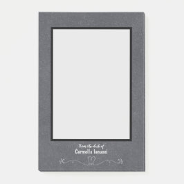 Chalkboard Design Persoonlijke naam Heart Flourish Post-it® Notes