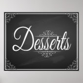 Chalkboard Dessert Table bruiloft of partijdruk Poster (Voorkant)