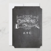 Chalkboard Die Cut  Typografie Kaart (Achterkant)