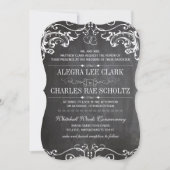 Chalkboard Die Cut  Typografie Kaart (Voorkant)