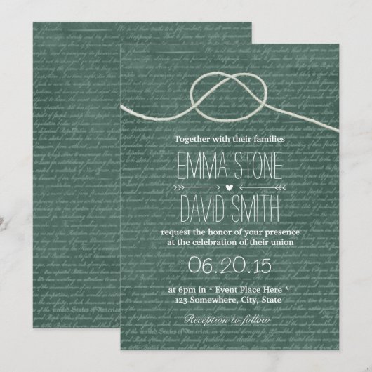 Chalkboard die het niet-huwelijk bindt Kaart (Voorkant / Achterkant)