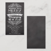 Chalkboard die je vrolijk kerstfeest geeft visitekaartje (Voorkant / Achterkant)