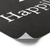 Chalkboard die ons liefdesverhaal-teken bundelt poster (Hoek)