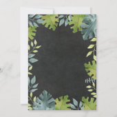 Chalkboard Dinosaur verjaardagsuitnodiging Kaart (Achterkant)