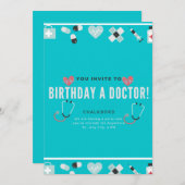 Chalkboard Doc... in Doctor Birthday Kaart (Voorkant / Achterkant)