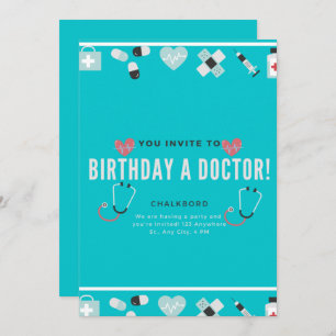 Chalkboard Doc... in Doctor Birthday Kaart