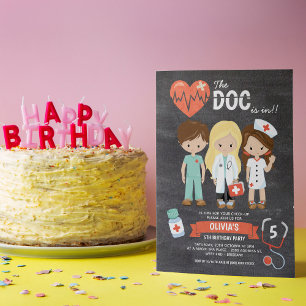 Chalkboard Doc... in Doctor Birthday Kaart