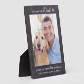 Chalkboard DOG DAD Persoonlijke foto van Pet Fotoplaat (Zijkant)