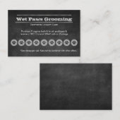 Chalkboard Dog/Pet Grooming Klantenkaartje (Voorkant / Achterkant)