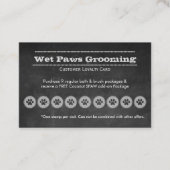 Chalkboard Dog/Pet Grooming Klantenkaartje (Voorkant)