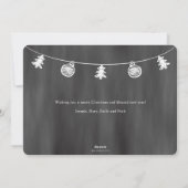 Chalkboard Doodle 2021 Photo Collage Feestdagenkaart (Achterkant)