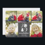 Chalkboard Doodle Kerstmis 2019 Foto Collage Feestdagenkaart<br><div class="desc">Maak dit kerstseizoen gebruik van "ohs and aahs" van familie en vrienden, toen je dit unieke kerstkaartontwerp met vijf foto's en een krijtbordachtergrond met een whimsical-typografie en doedeliconen die de tekst "2019" vormen! Neem contact met ons op als u van dit ontwerp zou houden dat voor uw specifiek aantal foto's...</div>