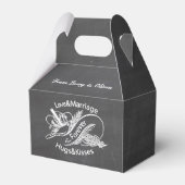 Chalkboard Dove gepersonaliseerd Bedankdoosjes (Achterkant)
