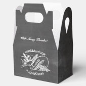 Chalkboard Dove gepersonaliseerd Bedankdoosjes (Geopend)