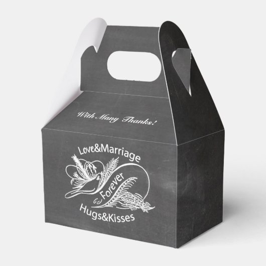 Chalkboard Dove gepersonaliseerd Bedankdoosjes (Voorkant Zijde)