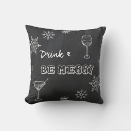 Chalkboard-Drink en be-Merry Kussen