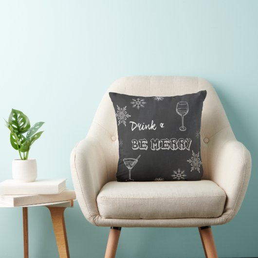 Chalkboard-Drink en be-Merry Kussen (Stoel)