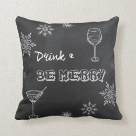 Chalkboard-Drink en be-Merry Kussen