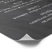 Chalkboard drinken voor moderne scriptbruiloft poster (Hoek)