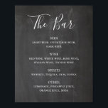 Chalkboard drinken voor moderne scriptbruiloft poster<br><div class="desc">Chalkboard het manuscript trouwalcohol drink poster. Geschikt voor verjaardag,  verjaardag en elke andere partij. Neem contact met me op als je extra objecten nodig hebt.</div>