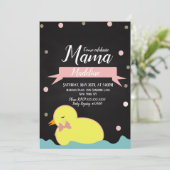 Chalkboard Duck Aquatic Faux Gold Baby shower Kaart (Staand voorkant)