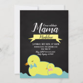 Chalkboard Duck Aquatic Gender Neutral Baby shower Kaart (Voorkant)