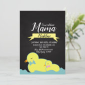 Chalkboard Duck Aquatic Gender Neutral Baby shower Kaart (Staand voorkant)