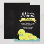 Chalkboard Duck Aquatic Gender Neutral Baby shower Kaart (Voorkant / Achterkant)
