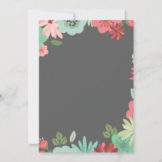 Chalkboard Easter Brunch Egghunt Invitation Kaart (Achterkant)