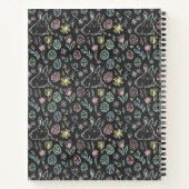 Chalkboard Easter Bunny Doodle Pattern Notitieboek (Achterkant)
