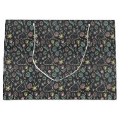 Chalkboard Easter Bunny Doodle Pattern Wrapping  Groot Cadeauzakje (Voorkant)