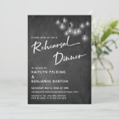 Chalkboard Edison licht moderne repetitie diner Kaart (Staand voorkant)