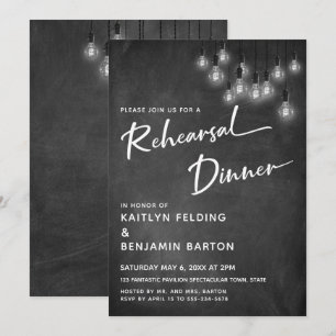 Chalkboard Edison licht moderne repetitie diner Kaart