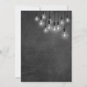 Chalkboard Edison Lights Modern Let's Celebrate Kaart (Achterkant)